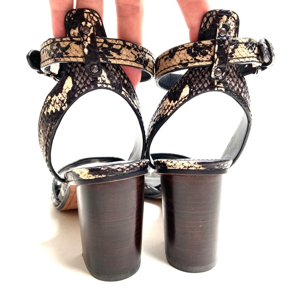 COACH “Pipher” Leather Ankle Strap Block Heel Sandal - Picture 7 of 16